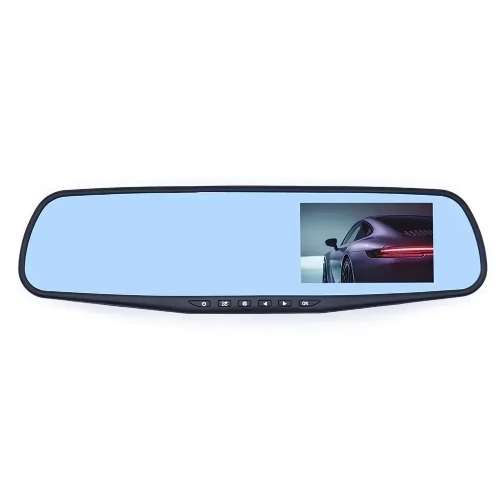 

Car Rear View Mirror Driving Recorder Front ORrear 4.3inch Single Recording1080p with Reverse Image Car Accessories