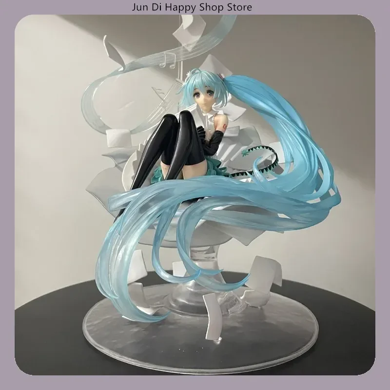 

38 см Твин Хвосты Мику Аниме Фигурка Поза Красивая Девушка Настольное Украшение Подарок