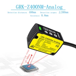 Laser ranging displacement switch 30mm-400mm Analog output for measuring thickness measurement Laser displacement sensor