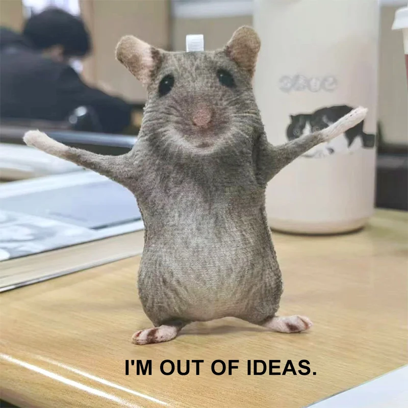 Creative 12/24cm Simulated Mouse Plush Stuffed Doll Cute Funny Animal Figure Stem Built in Skeleton Doll Novely Birthday Gifts