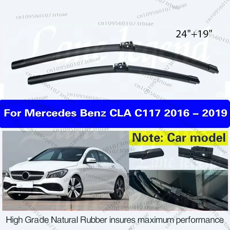

For Mercedes Benz CLA C117 W117 2016 - 2019 Car Front Wiper Blade Clean Window Rain Brush CLA180 CLA200 CLA220 CLA250 CLA45 AMG
