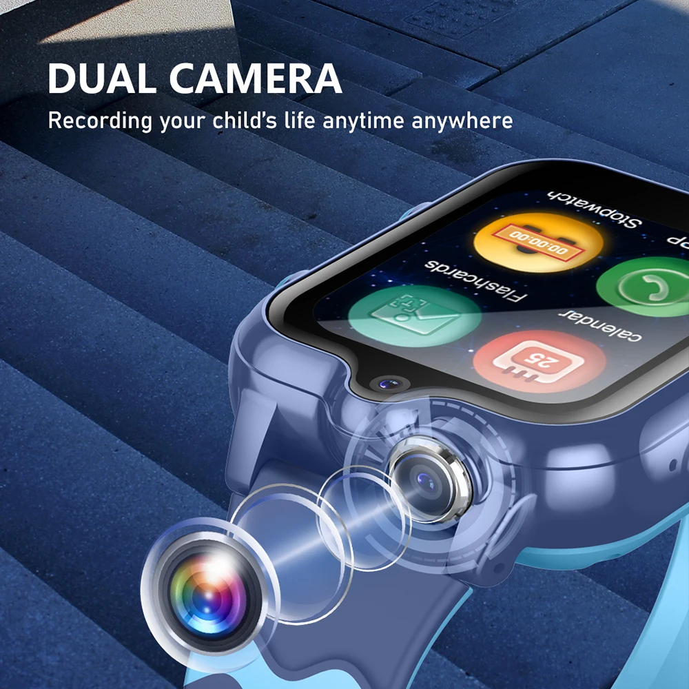 4G Kids Smart Watch GPS LBS WIFI Dual Camera Video Call SOS Child Smartwatch Monitor Tracker Location Phone Watch APP Download