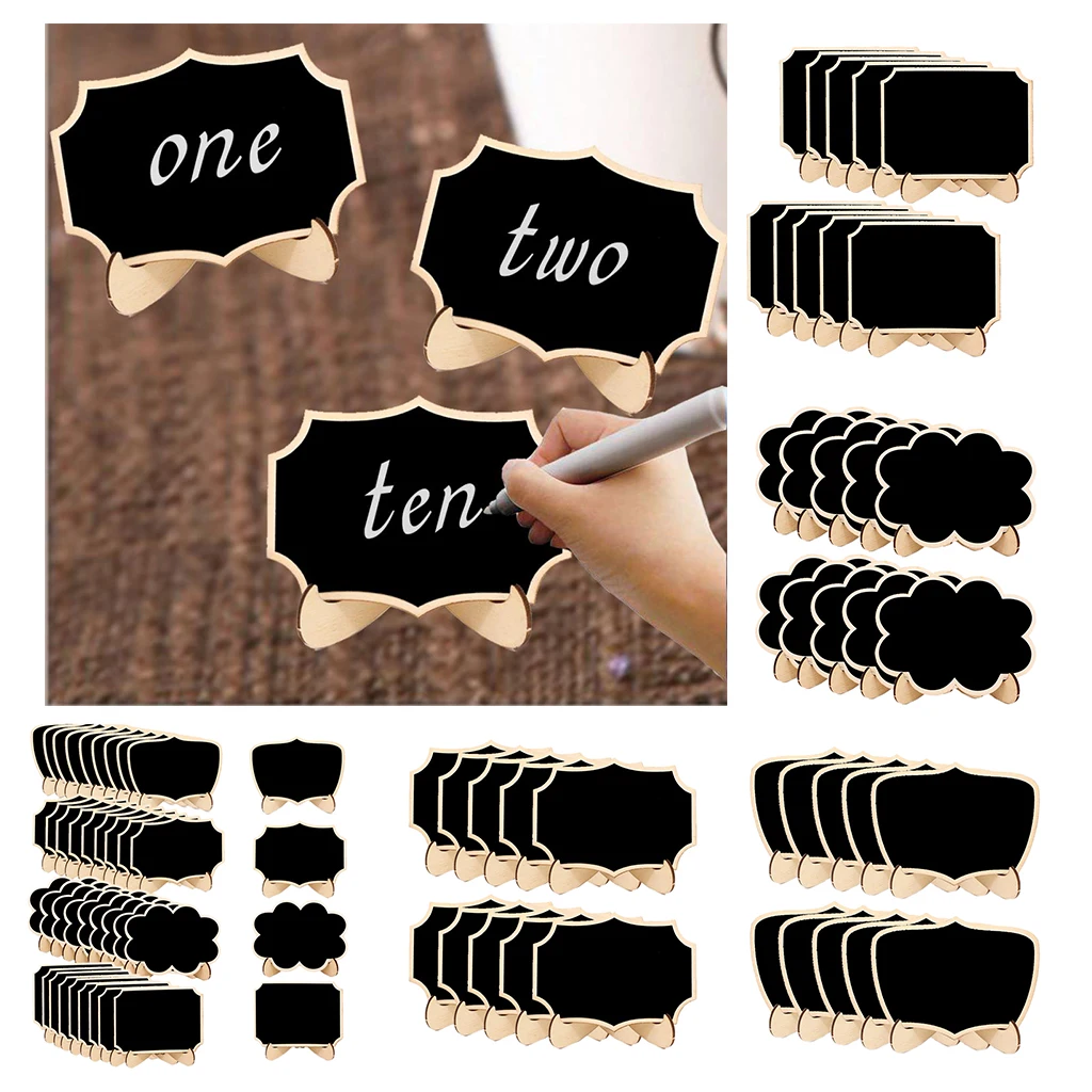 Mini sinais de quadro-negro, sinal de quadro-negro de mesa de madeira com suporte