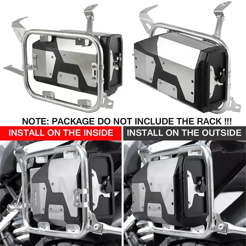 Imagen 1 del producto Para BMW R1200GS F750GS R 1200 GS LC R1250GS 2004-2024 caja de herramientas decorativa de aluminio caja de herramientas de 4,2 litros soporte lateral izquierdo