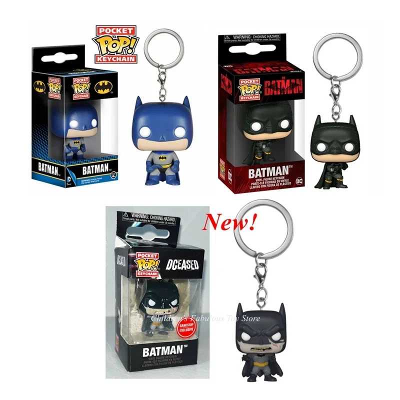 newest FUNKO POP Pocket keychains Batman keychain PVC Action Figure Collectible Model toys POP