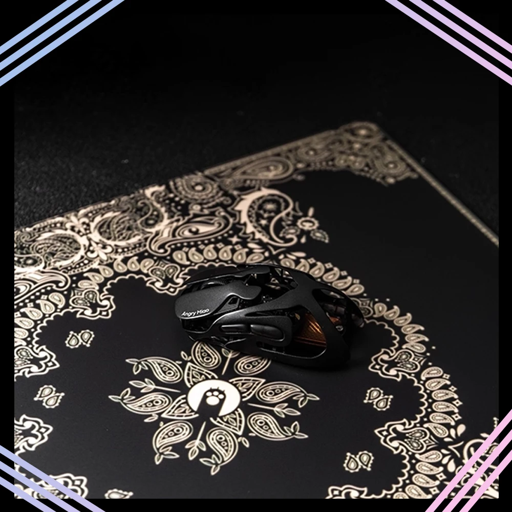 

Angry Miao AM SilkGlass Glass Mousepad Paisley Mouse Pad 490x420mm Smooth Gaming Mousepad PC Gamer Accessories Gifts