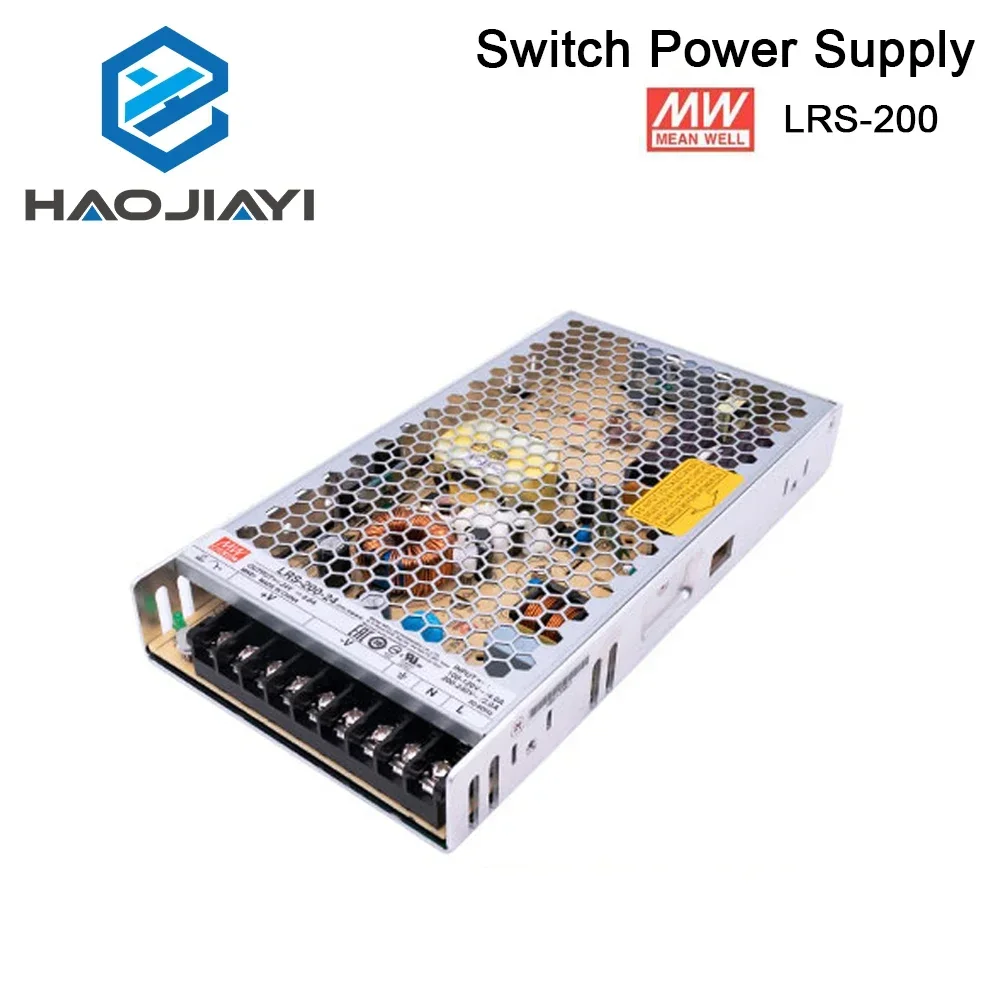 HAOJIAYI Meanwell LRS-200 Switching Power Supply 12V 24V 36V 48V 200W Original MW Taiwan Brand LRS-200-24