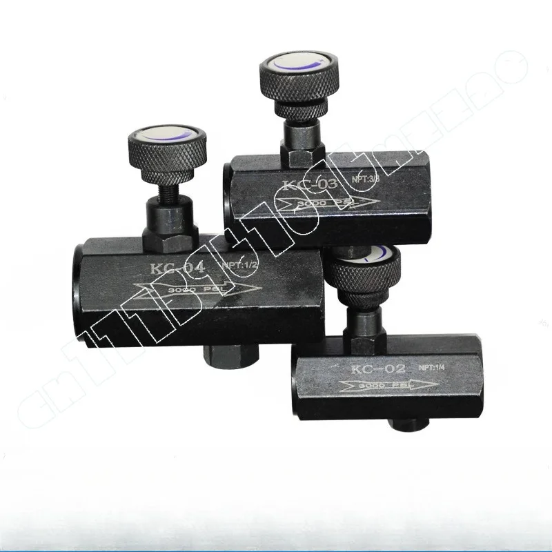 One-way Throttle Valve, Regulating Valve, Flow Control Valve KC-02 03 04 06 Hydraulic/hydraulic Tubular