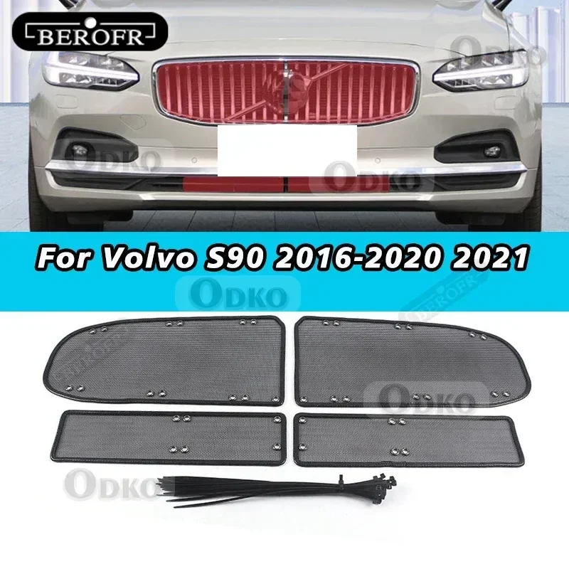 

For Volvo S90 2016-2021 Front Grille Insert Net Anti-insect Dust Garbage Proof Cover Stainless Screening Mesh Car Accessory