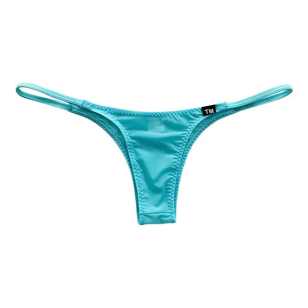 

Men's Ultra-Thin Nylon Low Waist Sissy Bikini Briefs Full Fit Mini High Elastic Cool Underpants for Men