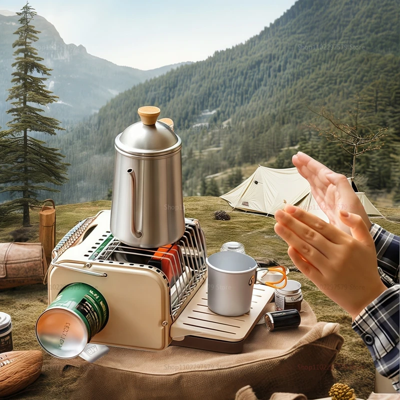 متعددة الوظائف التخييم خيمة موقد المحمولة موقد التدفئة متعددة الوظائف خيمة موقد للتخييم الظهر الهروب في الهواء الطلق #4