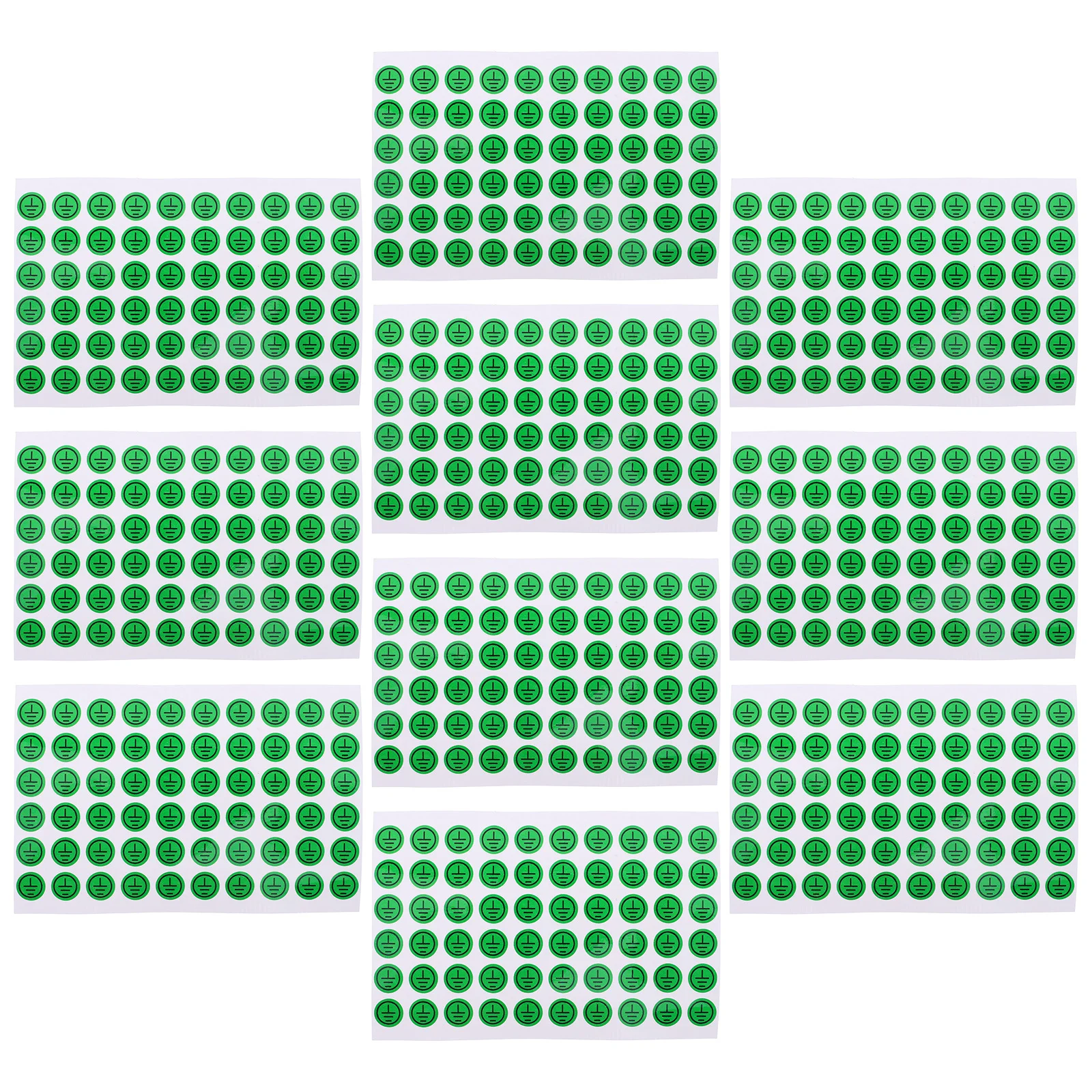 10 قطعة ملصقات تحديد الأسلاك الأرضية ملصقات تحذير الجهد الساطع لآلات حماية السلامة الكهربائية في الصندوق الكهربائي