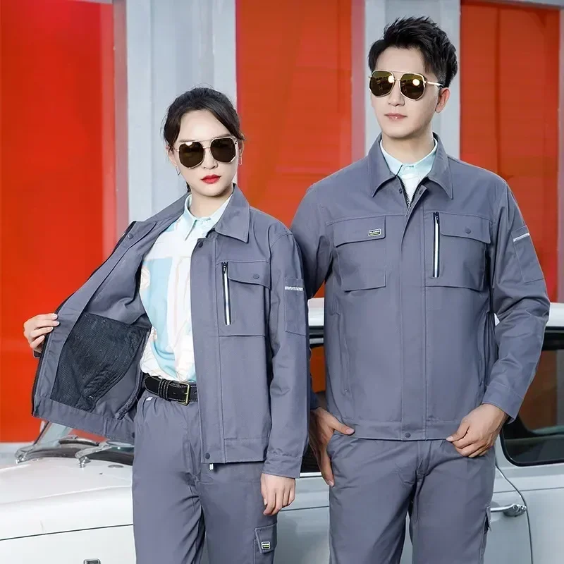 

Mechanical Women Suit Working Worker Uniform Workmen Men Sleeves Workwear Factory Car Workshop Long Clothes Coveralls5xl