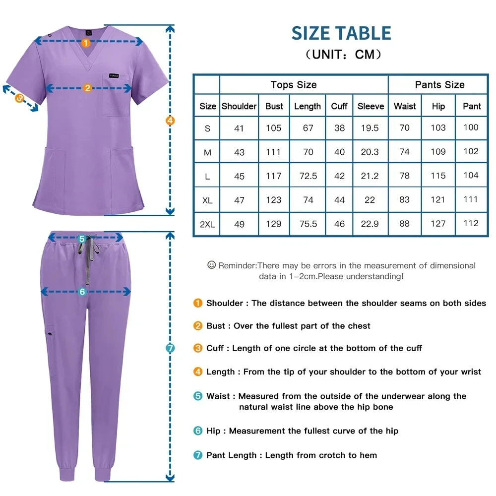 Multilcolors Hospital Medical Scrub Suits Uniform Women Men Scrubs Set Beauty Work Clothes Nurse Accessories Dental Surgery Suit