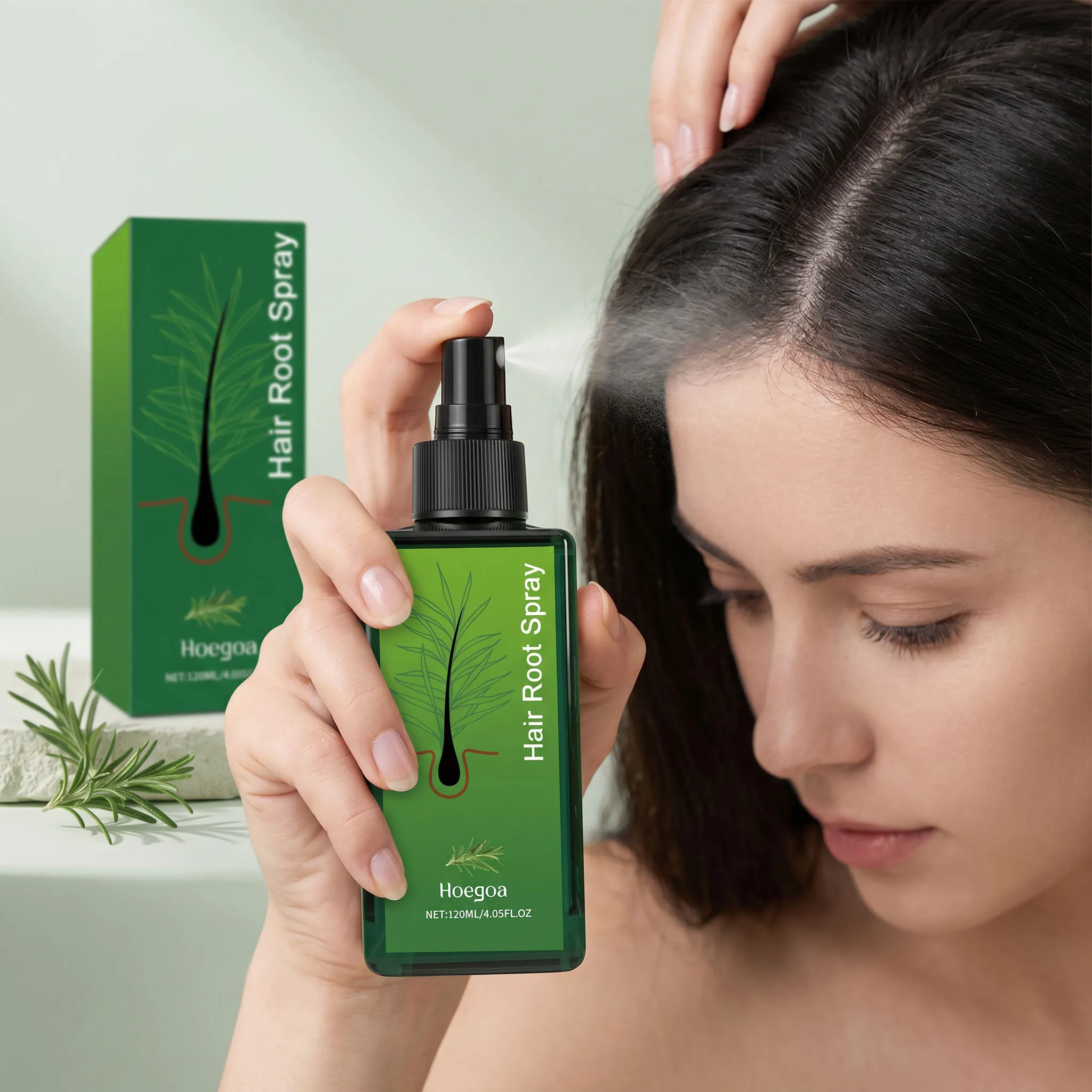 Rosemary Hair Growth Spray Anti Loss Improve Thin Dry Breakage Hair Nourish Scalp Strengthen Hair Roots Thicken Hair Care Spray