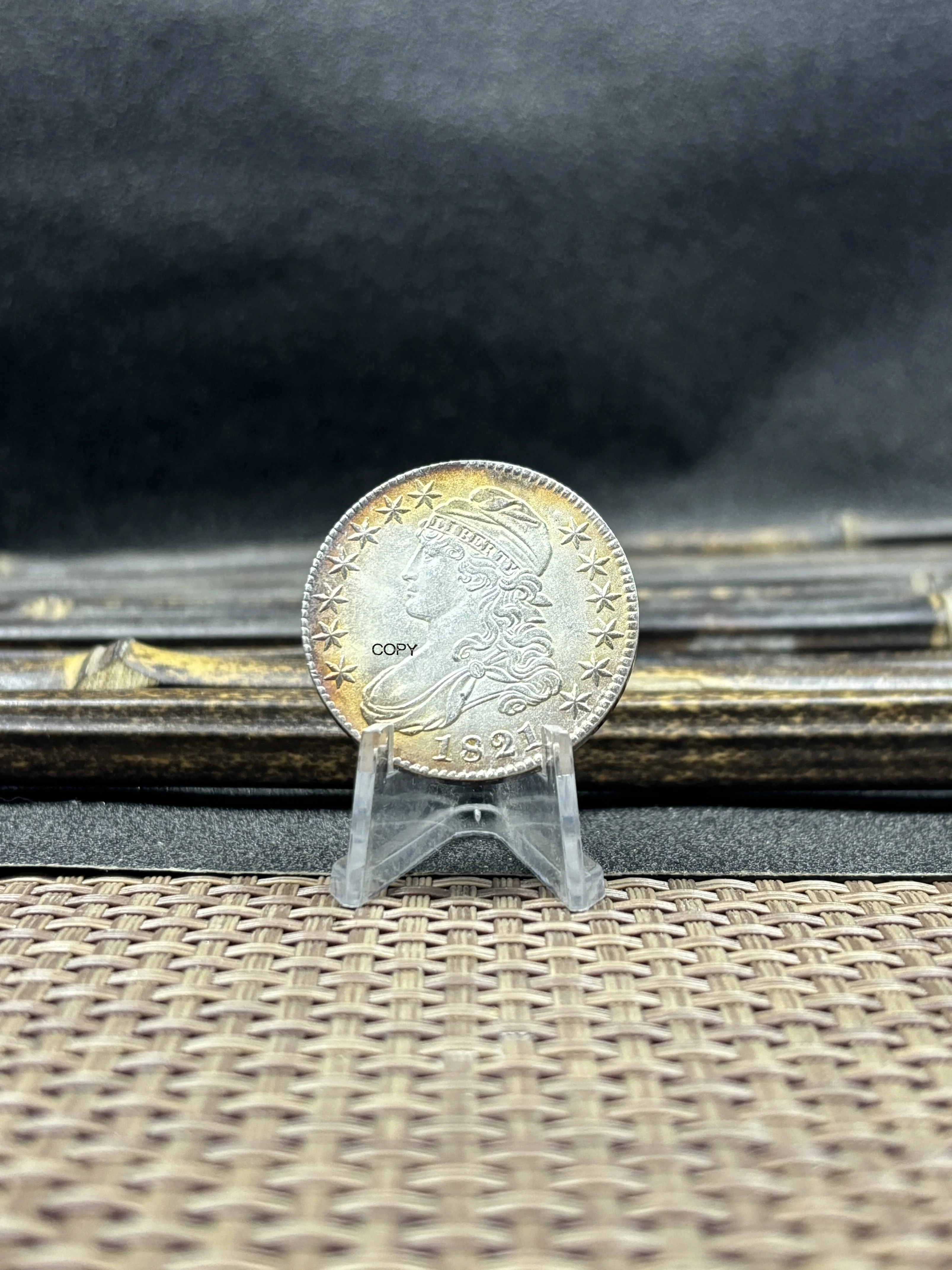 1820 1821 1822 1823 1824 1825 1826 1827 1828 1829 1830 1831 США 50 центов 1/2 бюста в форме полудоллара с серебряной копия монеты