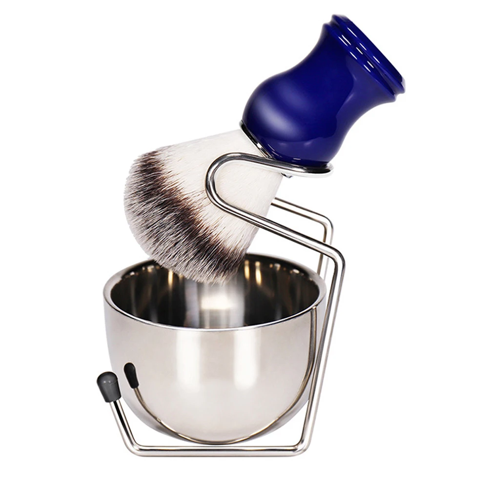 

Shaving Brush Brushes for Men Beard and Bowl Shave Holder Cleaning Mens Products Foam with Stand