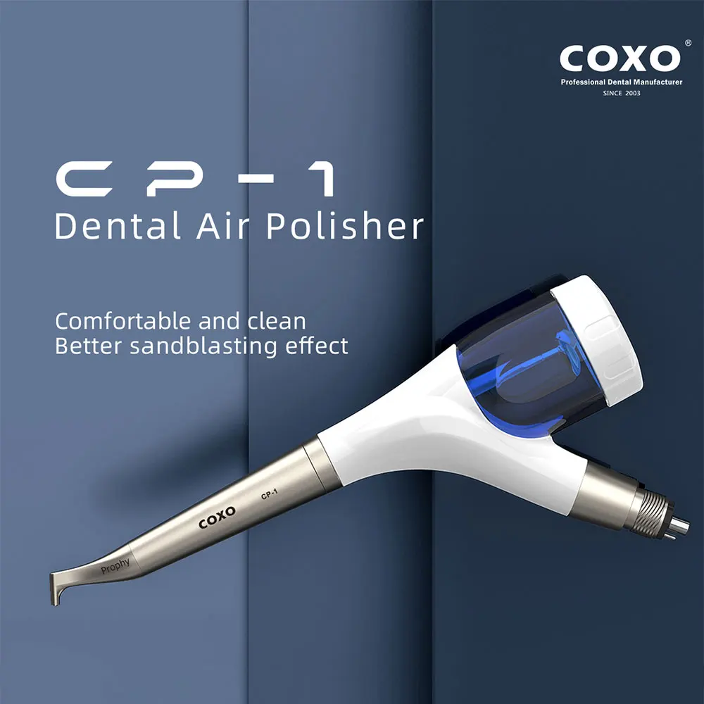

COXO CP-1 Dental Air Polisher 2/4holes Dental Air Polisher 0.7mm Small Caliber Nozzle Design 360 Degree Rotatable