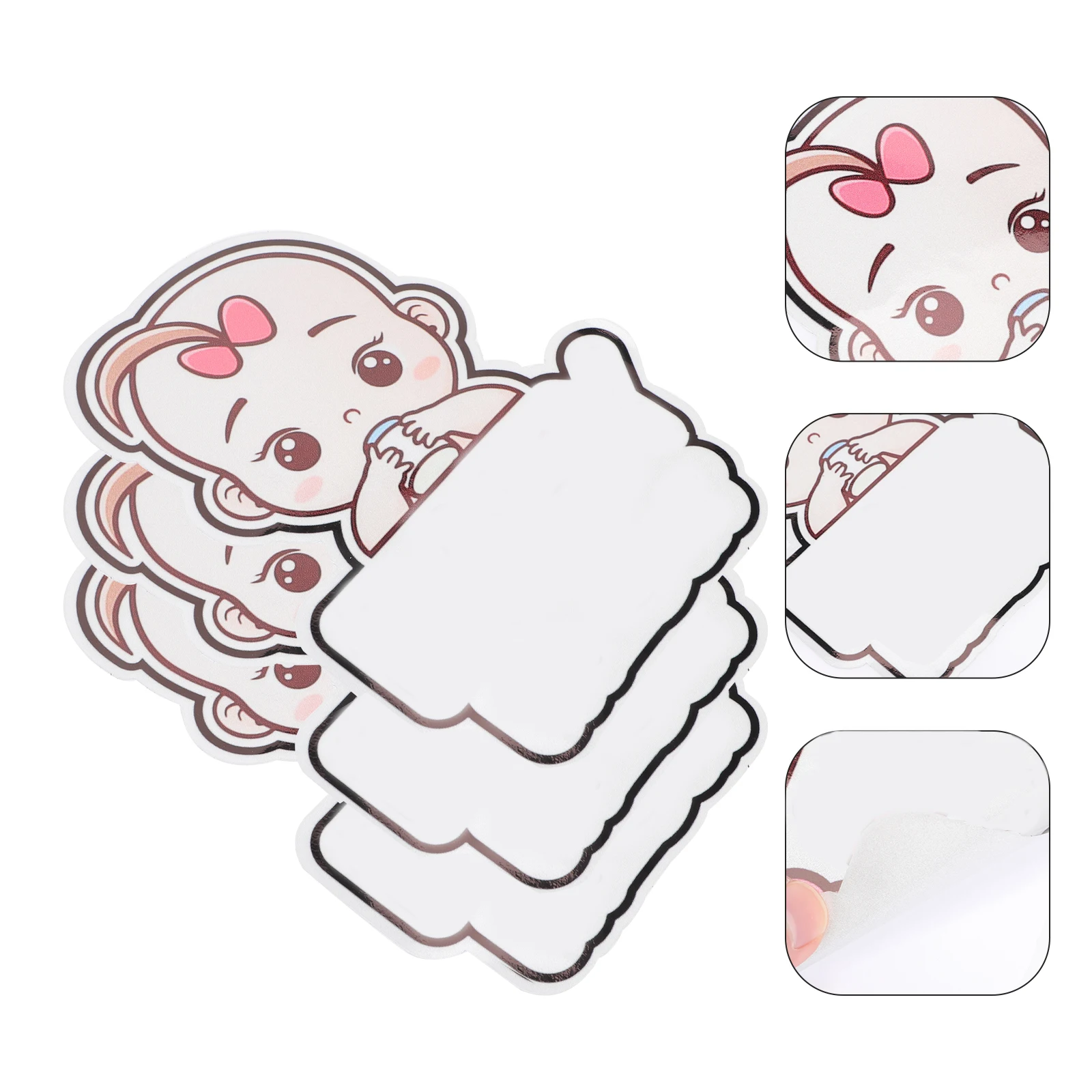 

3pcs Baby In Car Sticker Pet Durable Adhesive Long Lasting Safety Warning Decal For Kids Wall Sticker Home Decor