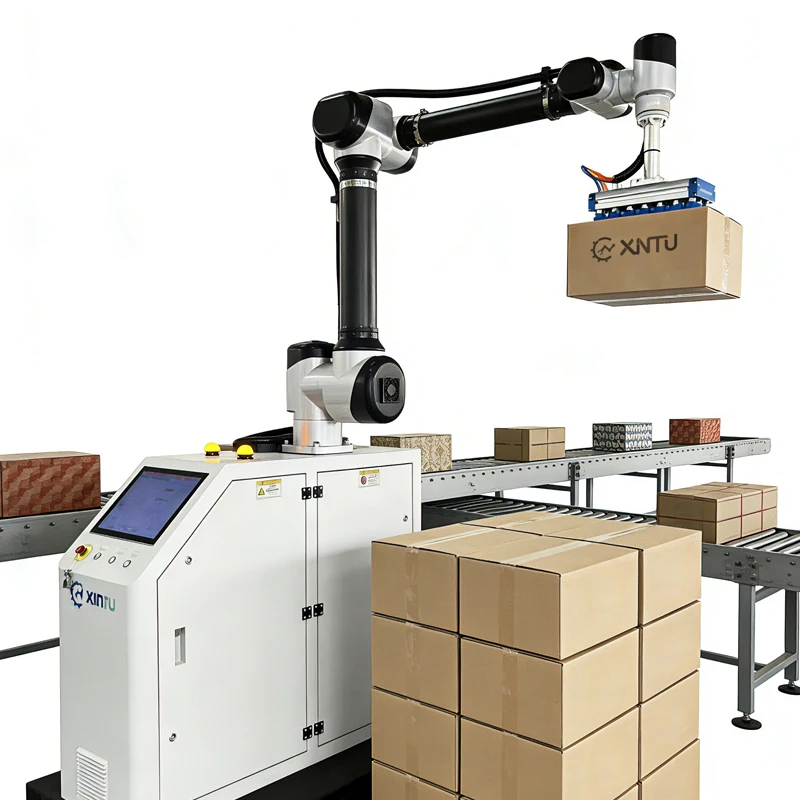 Industrial Collaborative Robot Palletizing Manipulator No Programming 24 Hour Mobile Layout For Beverage Food Chemical Plants