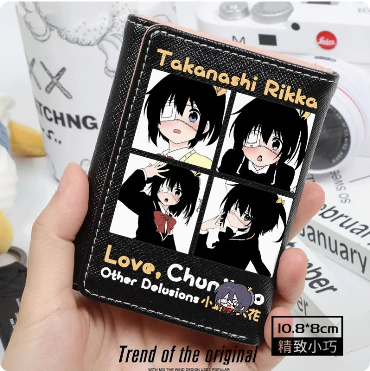 Anime Takanashi Rikka Fashion Wallet PU Purse Card Coin Hasp Money Bag Cosplay Gift B196