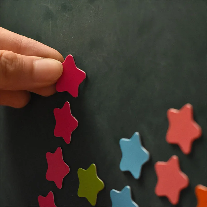 5 Packs Star Magnetic Blackboard Sticker Refrigerator Magnet Race Magnet