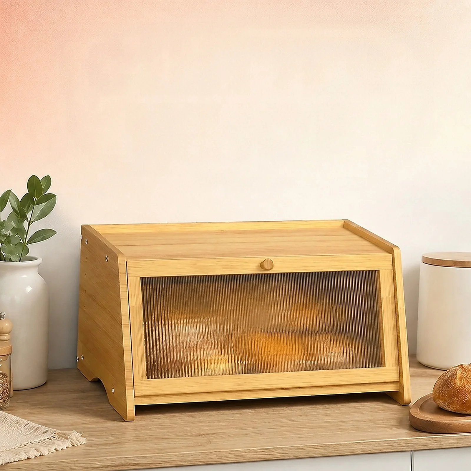 Bread Box Bamboo - Zoyiancy Bamboo Bread Box for Kitchen