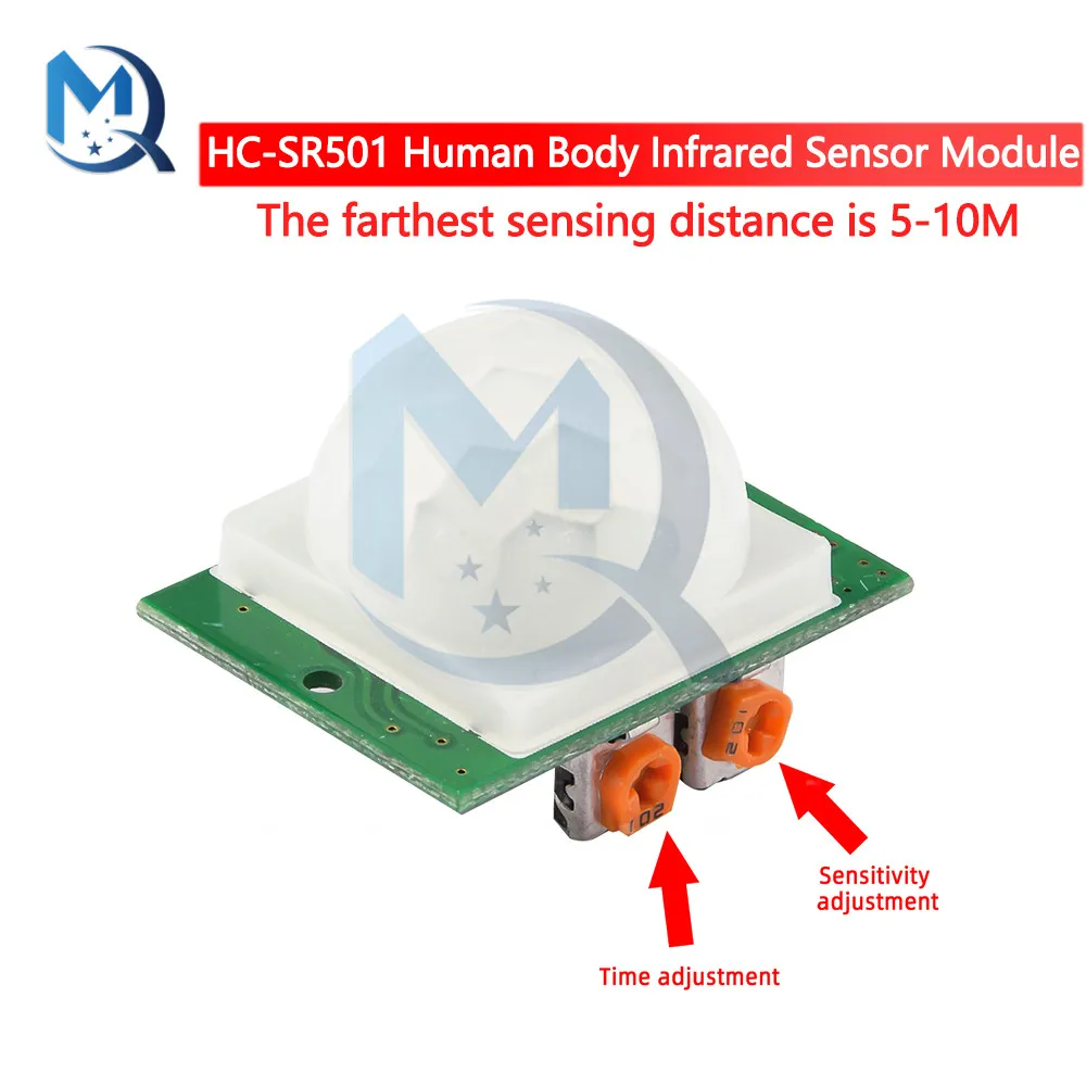 1pcs HC-SR501 Adjust IR Pyroelectric Infrared PIR Motion Sensor Detector Module Human Body Infrared Sensor Module