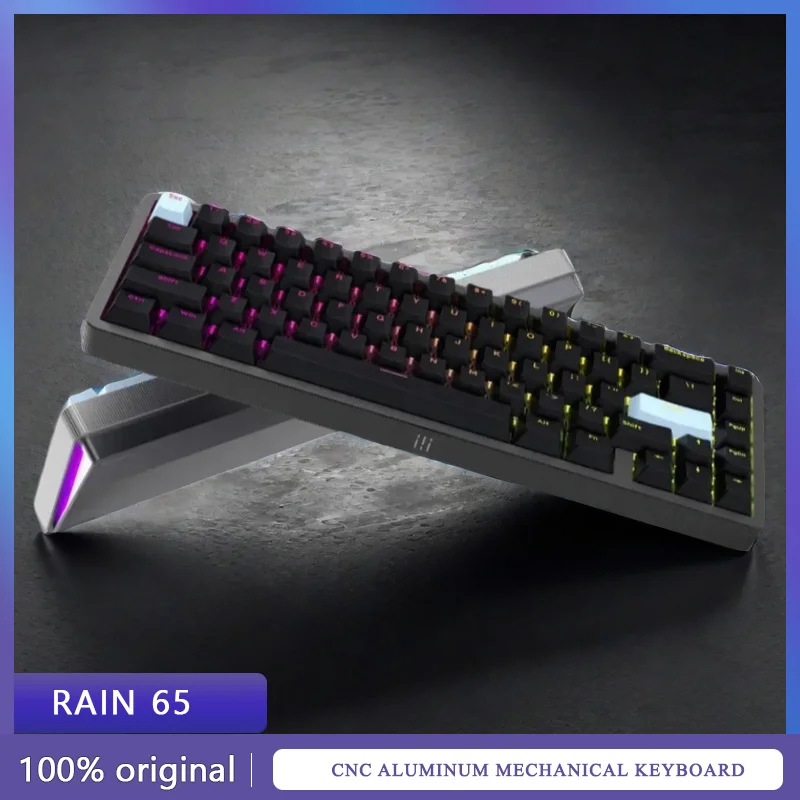 

IPI Rain 65 Aluminum Keyboard Magnetic Axis Rgb 6000 Mah 8000hz Pbt Keycaps Three Mode Cnc National Standard Aluminum