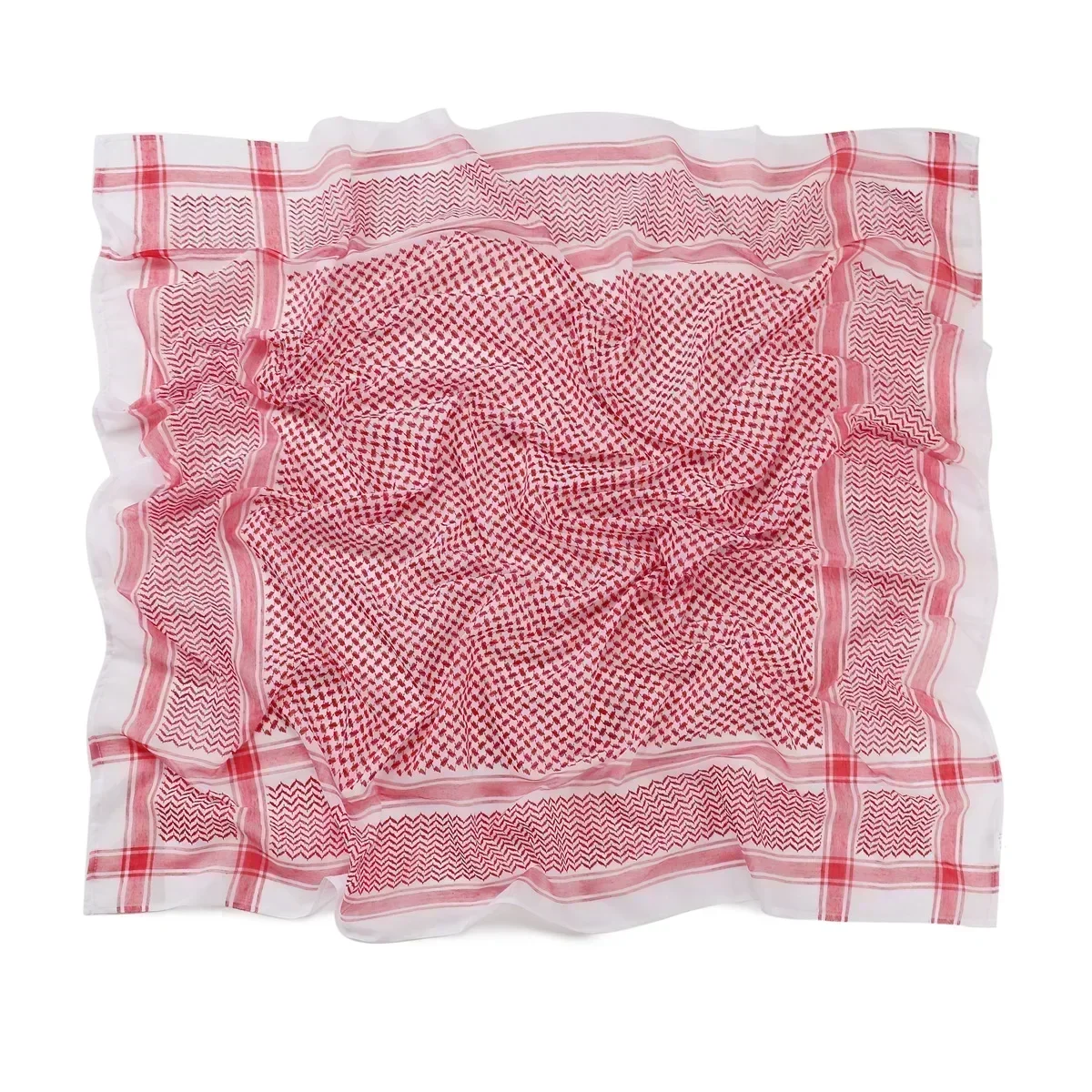 Arab Shemagh Muslim Keffiyeh Head Wrap Tactical Desert Head Neck Scarf Military Shawl Arabic Scarf Headwear with Agal Rope