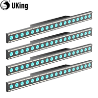 U'King 1/2/4Pcs 120W Wall Washer Lights 18X8W RGBW LED Stage Light Bar With White Fill Lighting For Wedding Party KTV Club Event