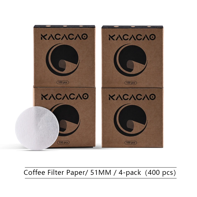 KACACAO Kaffeefilterpapier 51/53/58 mm Einweg-Sekundärwasserfilterpapiere Espresso Siebträger Zubehör Barista Tools