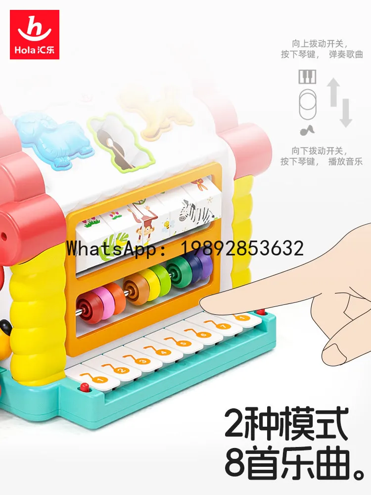 Zabawny Domek dla Niemowląt Wczesna Edukacja Klocki Edukacyjne Dopasowywanie Kształtów Rozwój Inteligencji Niemowląt Domek