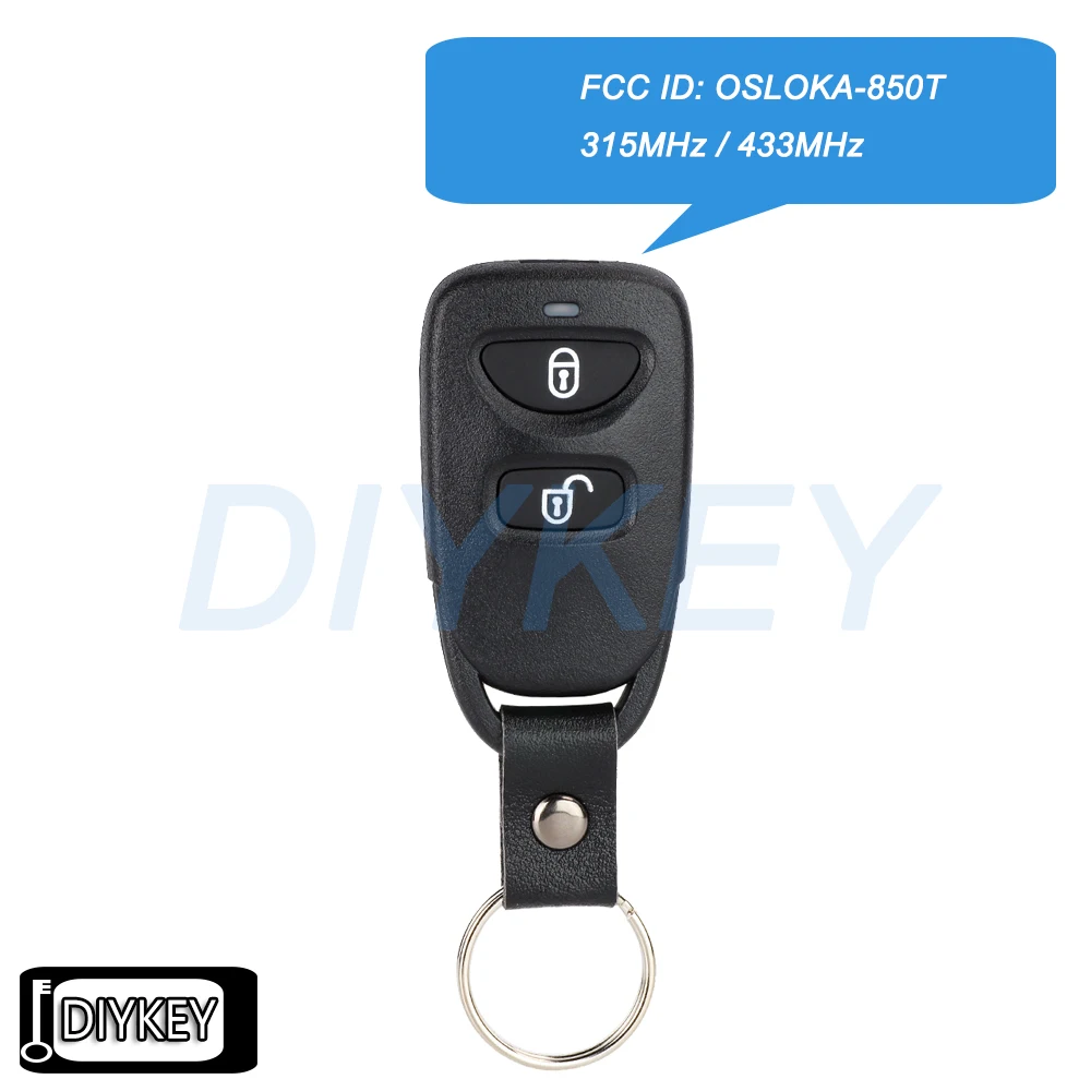 

2+1 3 Buttons Remote Car Key Fob 315MHz / 433MHz for Hyundai Tucson Santa Fe 2006 2007 2008 2009 2010 2011 FCC ID: OSLOKA-850T