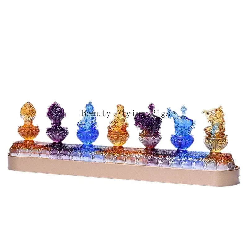 Resin Home Decor Household Buddhist Utensils Desktop Decoration of Buddhist Temple Azure resin Handicraft Feng Shui Accessories