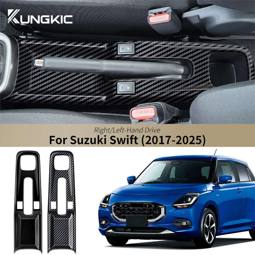 Dla Suzuki SWIFT 2017 2018 2019-2024 2025 Uchwyt na kubek na wodę Panel naklejki ABS Włókno węglowe Styl Akcesoria wewnętrzne