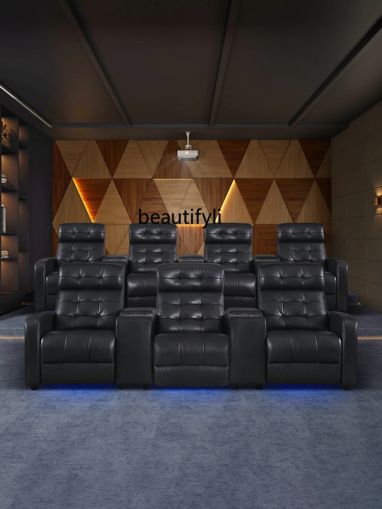 

Electric multi-functional video sofa can lie down and sleep high-end home theater audio and video room viewing seat