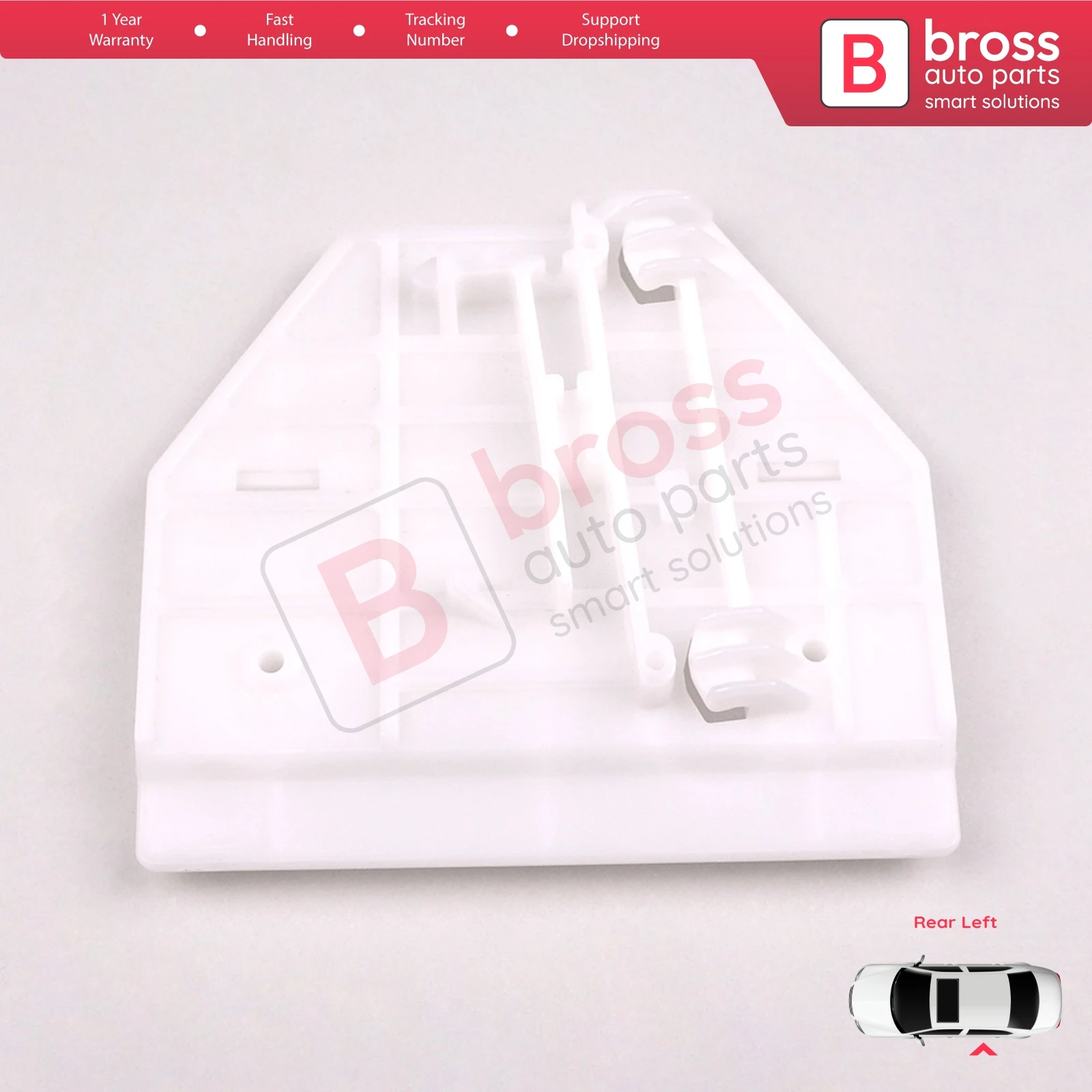 Bross BWR501 Electrical Power Window Regulator Clip Rear Left Door for Audi A6 2005-2011 Made in Turkey Fast Shipment