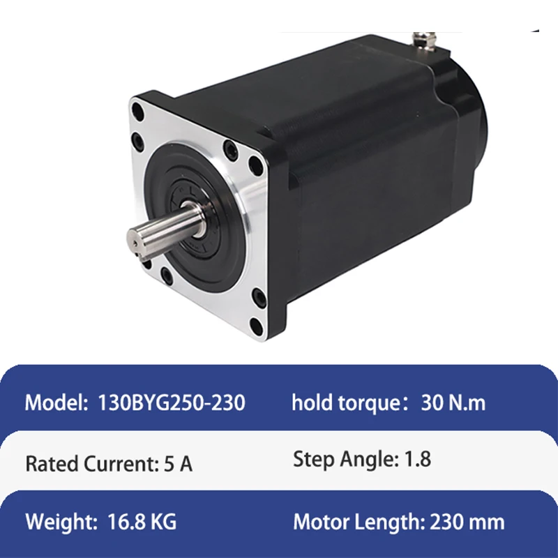 Hoge kwaliteit 3-fase NEMA 51 130 * 230 mm 1,2 graden hybride open lus stappenmotor met driver voor CNC-controller