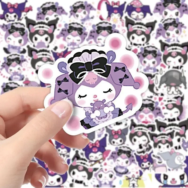 48pcs new Kuromi stickers DIY popular account materials Instagram style girl heart luggage iPad phone case stickers