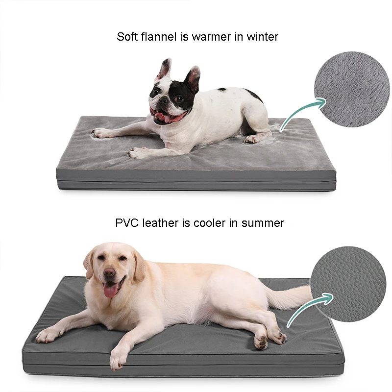 Large Waterproof Orthopedic Dog Bed Summer and Winter Positive and negative dual-use Big Pet Bed Removable Washable Dog Mattress