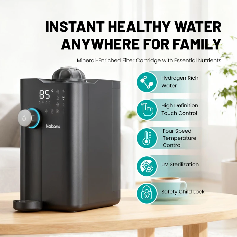 Smart Thermal Hydrogen-Rich Reverse Osmosis Plastic Desktop Water Dispenser for Homes and Hotels