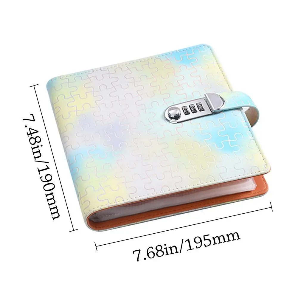 Save Money 200 Envelopes Money Saving Challeng With Password Lock PU Mini Binder Savings Challenge Large Capacity Reusable