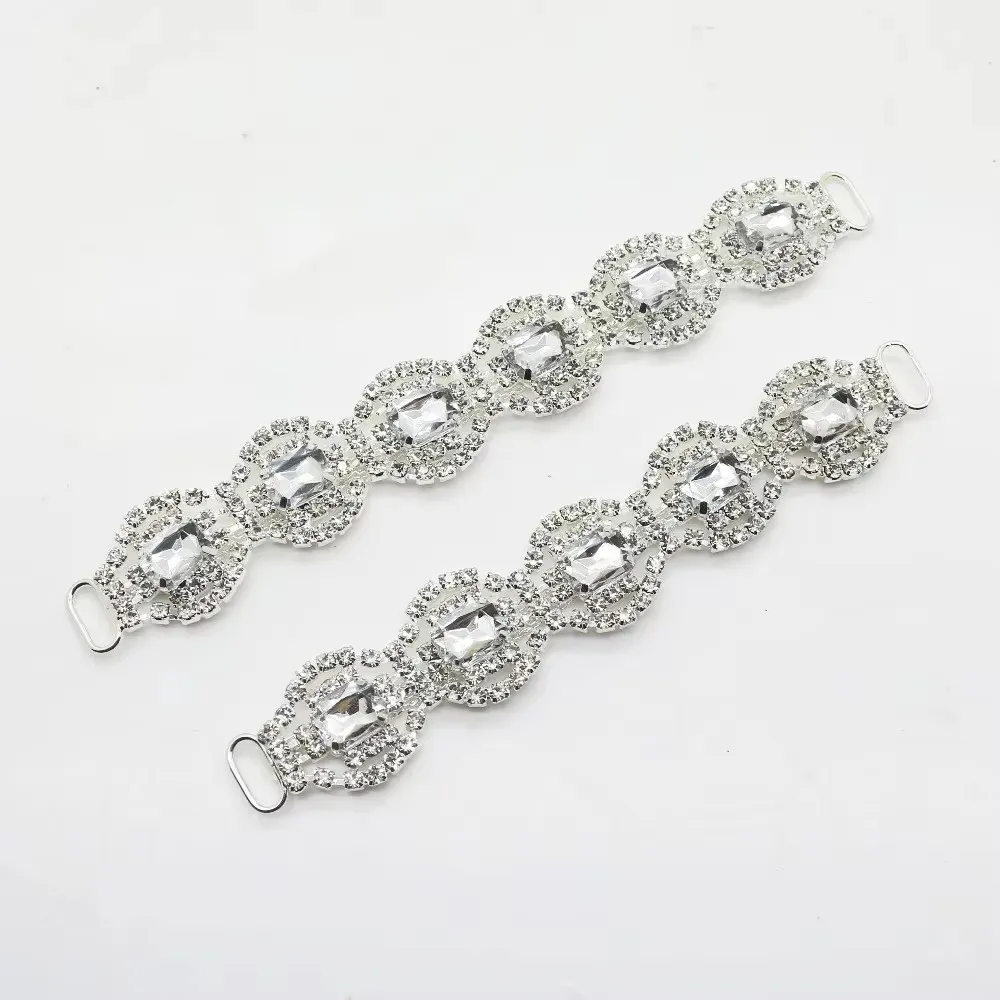 2017 New 2Pcs Rhinestone Bikini Connectors Belt Buckle For Competion Suits Swimming Wear Bikini Decoration