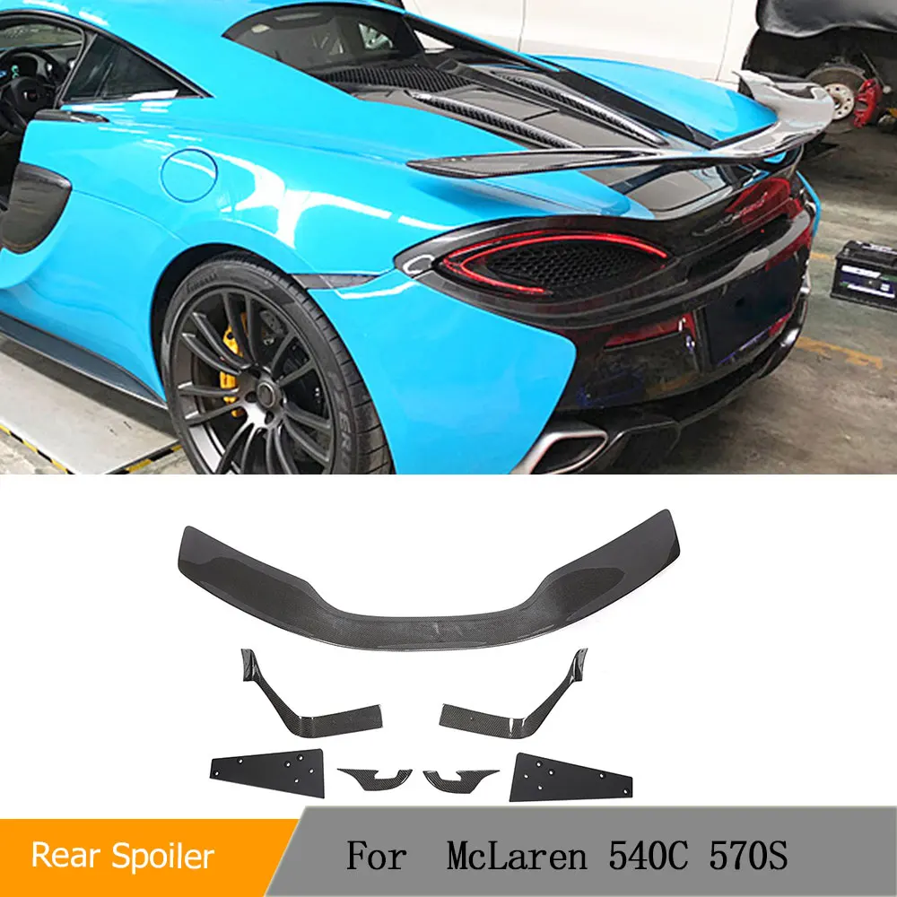 Carbon Fiber Rear Spoiler Fits for Mclaren 540c 570s 2-Door 2015-2019 Custom Parts Trunk Lip Spoiler Rear Wing Spoiler Body Kits