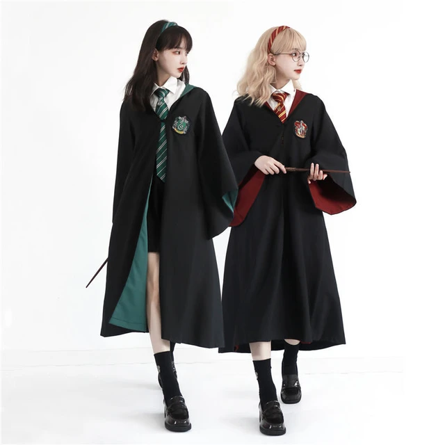 女性のためのハリーポッターのコスプレ衣装,陶器のバスローブ,ネクタイのスカーフ,スカート,gryffindorシャツ,ハロウィーンの爪の帽子 -  AliExpress