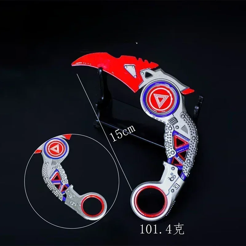 15 cm/5.91in APEX héritage Raptor griffes modèle jeu périphérie entièrement en métal émoussé Karambit couteaux décoration de bureau artisanat jouets cadeau