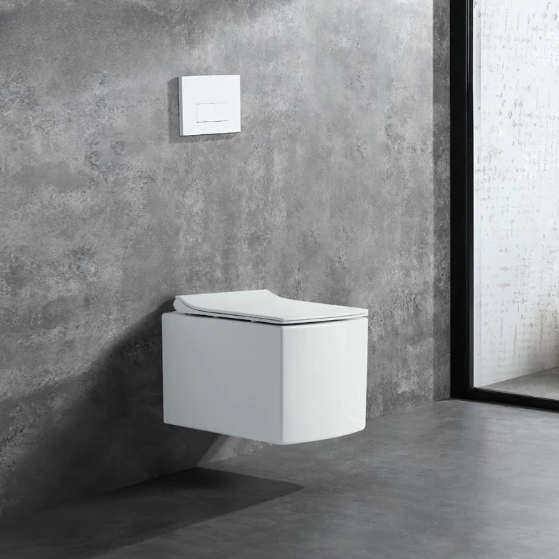 High end European standard ceramic two piece wall hung toilet