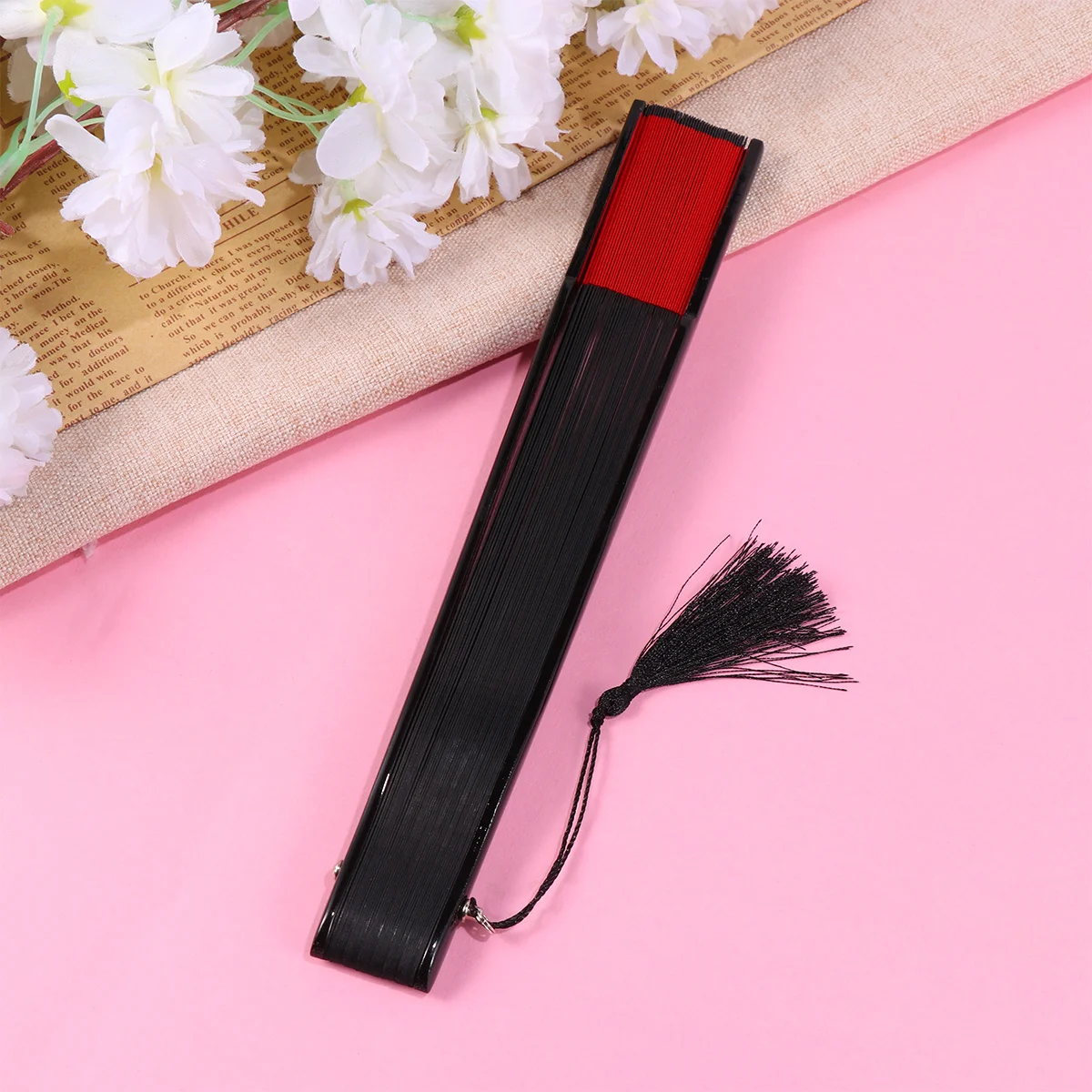 

Red Design Dance Performance Party Fans Fan For Party Wedding Decor Gifts Vintage Folding Fan Folding Fans