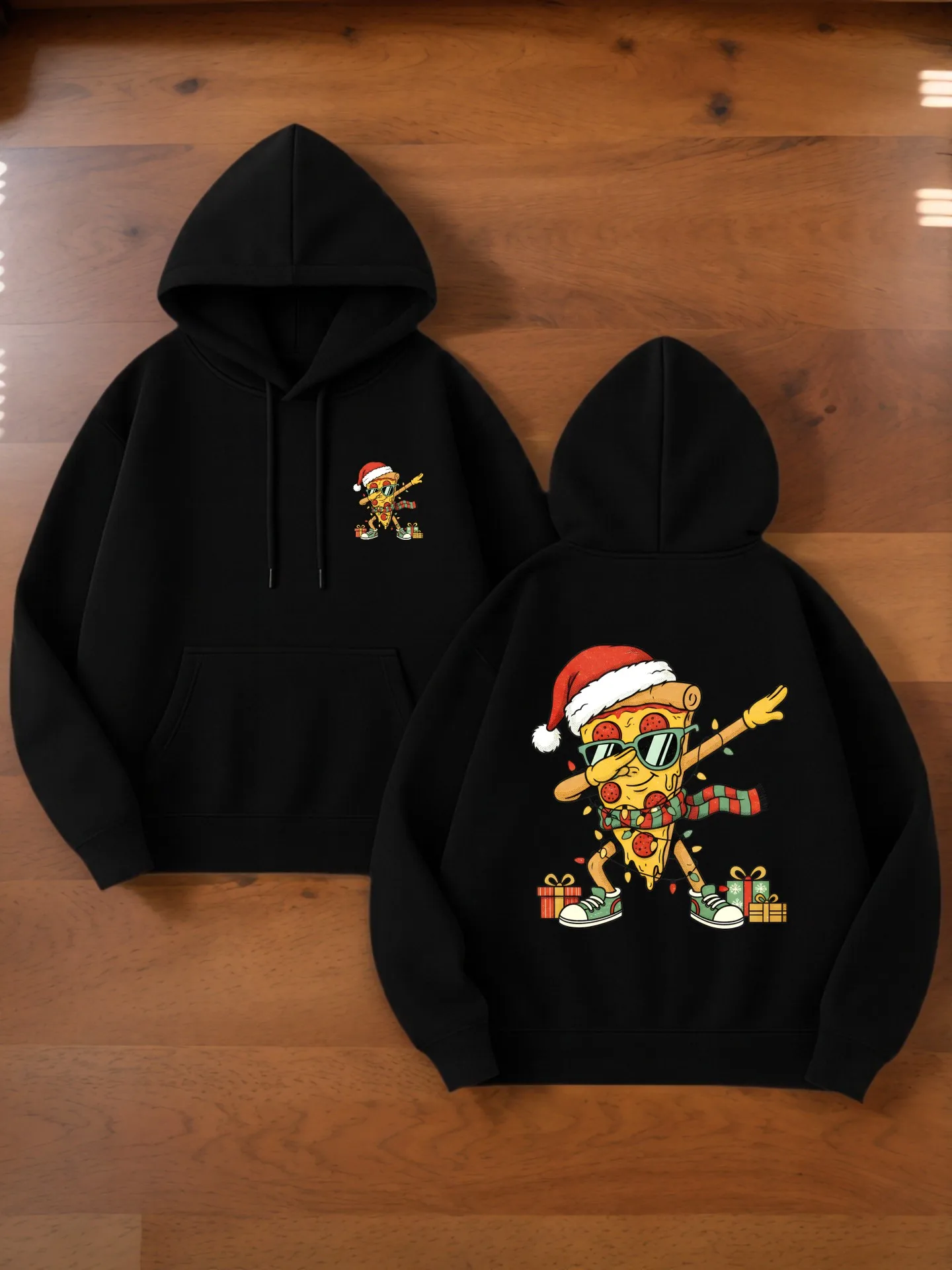 هوديي جرافيك للرجال، بلوفر بغطاء للرأس مطبوع عليه رسوم كرتونية، نمط ملابس الشارع، مبطن بالصوف، للشباب، للارتداء اليومي